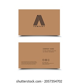 business card card board style in flat design  on isolate