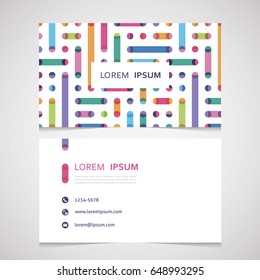  business card with bright an abstract pattern