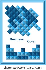 Business card with bright geometric energetic shapes, modern design. Vector illustration.