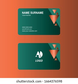 Diseño de lujo simple vectorial de bronce con tarjeta de visita