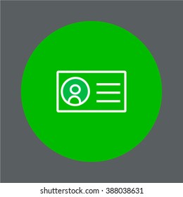 Business Card Button Icon Line Design