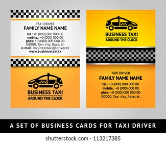 Business card - CAB, vector template 10eps