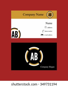 Business card with circle logo