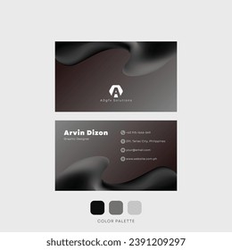 Business card classic black elegant