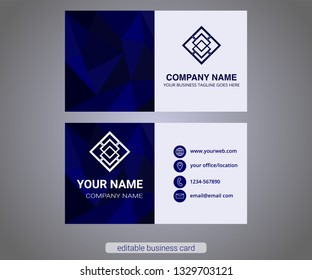 Business card clean modern and professional vector