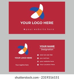 Business card for client with red color