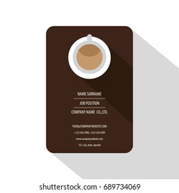 Business card coffee concept
