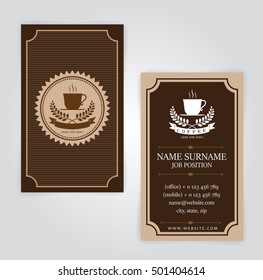 business card  coffee template, For Coffee shop