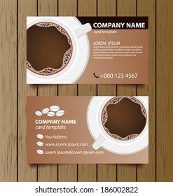 business card coffee template vector illustration