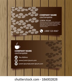 business card coffee template vector illustration