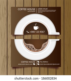 business card coffee template vector illustration