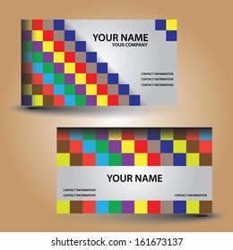 business card color bricks eps10