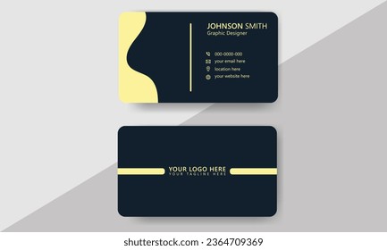 Business card, Colorful abstract business card template, Free PSD modern and clean professional business card