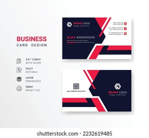 
Business card with company logo abstract background visiting card for corporate and personal use