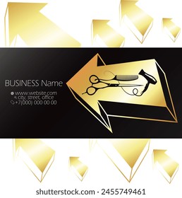 Business card concept for beauty salon and hairdressing salon