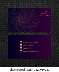 Business Card Concept. Illustration. Bussines Card Template