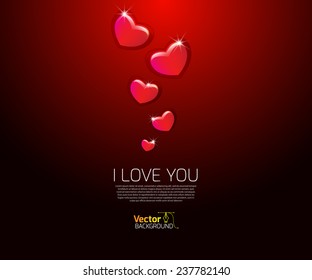 Business card for congratulations on the occasion of personnel - Valentine's Day