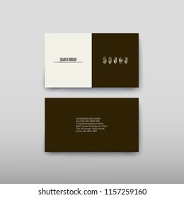 Business card containing contact information making it easier to find clients for promoting goods and services in the financial market. Vector illustration