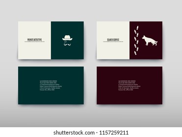Business card containing contact information making it easier to find clients for promoting goods and services in the financial market. Vector illustration
