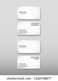 Business card containing contact information making it easier to find clients for promoting goods and services in the financial market. Vector illustration