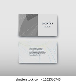 Business card containing contact information making it easier to find clients for promoting goods and services in the financial market. Vector illustration
