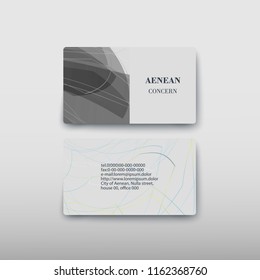 Business card containing contact information making it easier to find clients for promoting goods and services in the financial market. Vector illustration