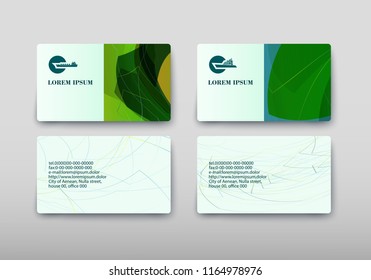 Business card containing contact information making it easier to find clients for promoting goods and services in the financial market. Vector illustration