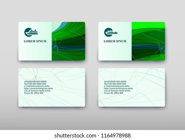 Business card containing contact information making it easier to find clients for promoting goods and services in the financial market. Vector illustration