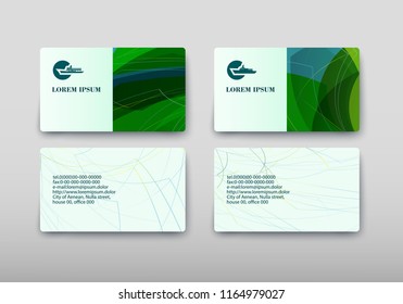Business card containing contact information making it easier to find clients for promoting goods and services in the financial market. Vector illustration