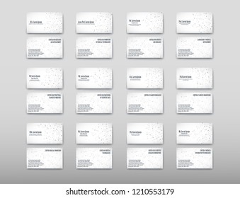 Business card containing contact information making it easier to find clients for promoting goods and services in the financial market. Vector illustration