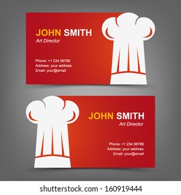 Business card. Cook. Restaurant