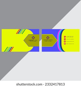 Creador de tarjetas de visita con ilustrador, diseño colorido