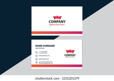 Tarjeta de visita - Plantilla de tarjeta de visita creativa y limpia.