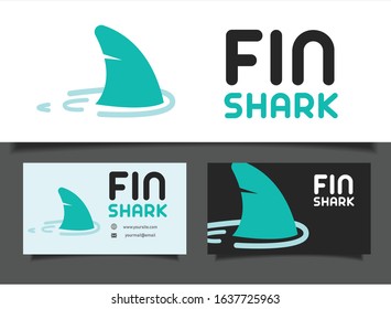 business card creative design template Corporate Identity logo, shark fin vector