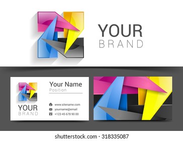 business card creative design template Corporate Identity logo.