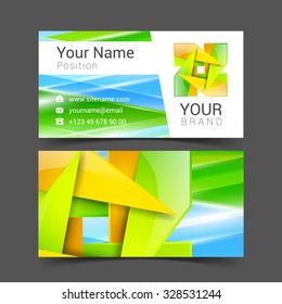 business card creative design template Corporate Identity logo.