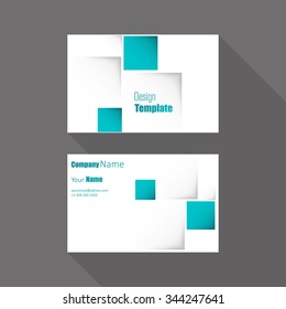 Business card with cubes vector background