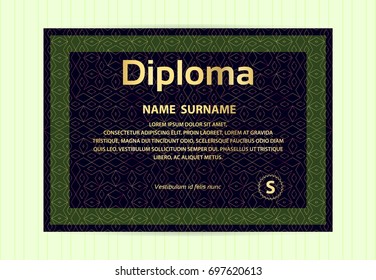 Business card decorated with geometric pattern. Vector template for restaurant menu, flyer, greeting card, brochure, certificate, diploma, invitation, label.