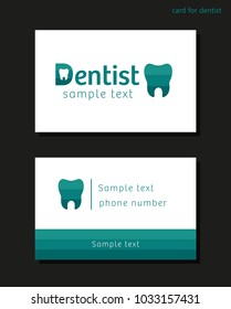 Business Card For Dentist, Vector