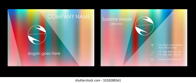 business card design with abstract background and white text business card creative approach