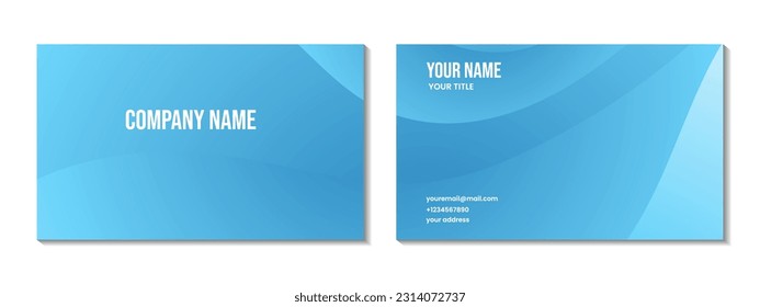 diseño de tarjetas de visita con fondo de cielo azul abstracto para empresas