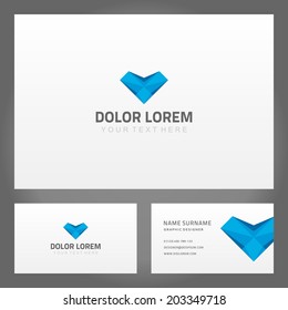 Business card design and abstract creative icon. Vector design template. 