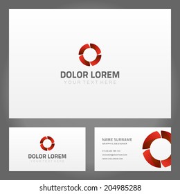 Business card design and abstract creative icon. Vector design template. 