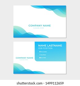 Business Card Design with Abstract Fluid and Gradient Background