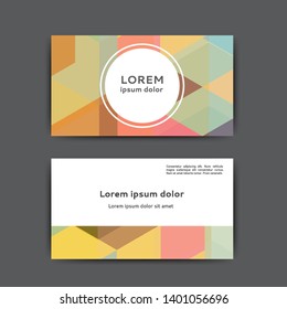 Business card design with abstract geometric elements