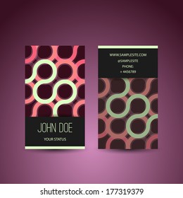 Business Card Design with Abstract Pattern
