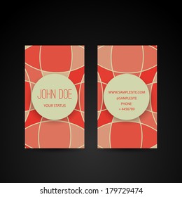 Business Card Design with Abstract Pattern