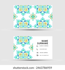 Diseño de tarjeta de visita. Con un patrón abstracto. Elemento de Vector estilo vintage. ilustración EPS10.
