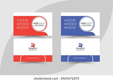 Business card Design, Abstract Design Vector Template