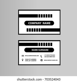 Business Card Design Abstrart Background Gray Tone vector